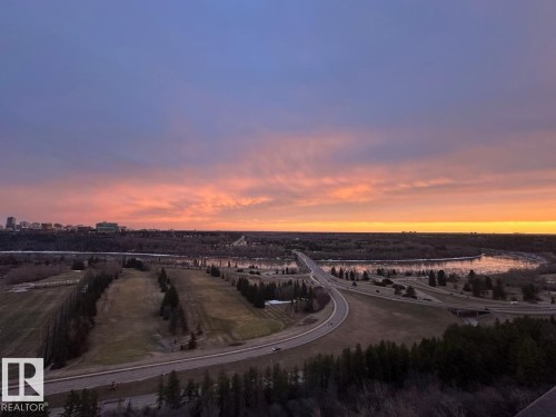Aerial view at dusk - 1207 12303 Jasper Avenue, Edmonton, AB - Outdoor With View