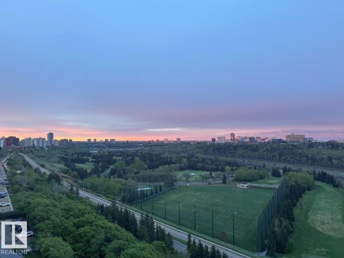 Overview of rural landscape with city skyline - 1207 12303 Jasper Avenue, Edmonton, AB - Outdoor With View