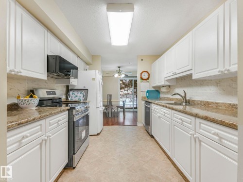 111 9535 176 Street, Edmonton, AB - Indoor Photo Showing Kitchen With Double Sink
