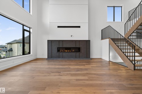 4712 Knight Close, Edmonton, AB - Indoor With Fireplace