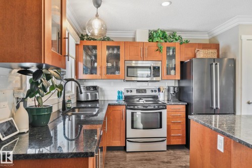 7720 158 Street, Edmonton, AB - Indoor Photo Showing Kitchen With Double Sink