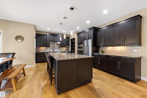 6011 Maynard Way, Edmonton, AB - Indoor Photo Showing Kitchen With Upgraded Kitchen