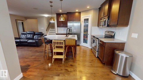 3885 Gallinger Loop, Edmonton, AB - Indoor Photo Showing Kitchen With Double Sink With Upgraded Kitchen