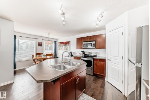 6003 48 Avenue, Beaumont, AB - Indoor Photo Showing Kitchen With Double Sink