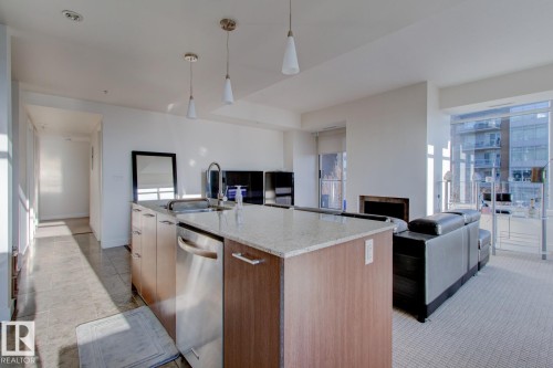 313 2510 109 Street, Edmonton, AB - Indoor Photo Showing Kitchen With Double Sink