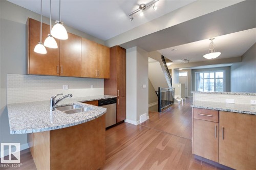 1647 Cunningham Way, Edmonton, AB - Indoor Photo Showing Kitchen With Double Sink