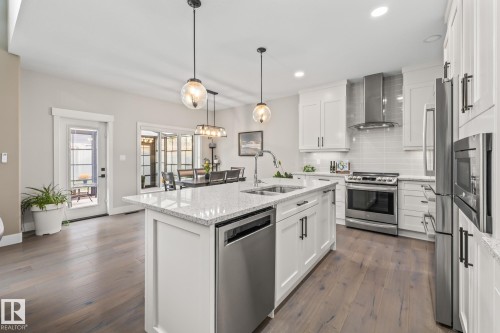 1759 Tanager Close, Edmonton, AB - Indoor Photo Showing Kitchen With Double Sink With Upgraded Kitchen