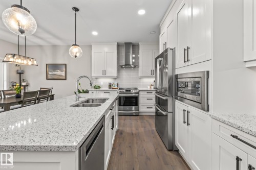 1759 Tanager Close, Edmonton, AB - Indoor Photo Showing Kitchen With Double Sink With Upgraded Kitchen
