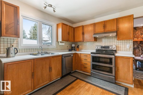 3959 55 Street, Edmonton, AB - Indoor Photo Showing Kitchen With Double Sink