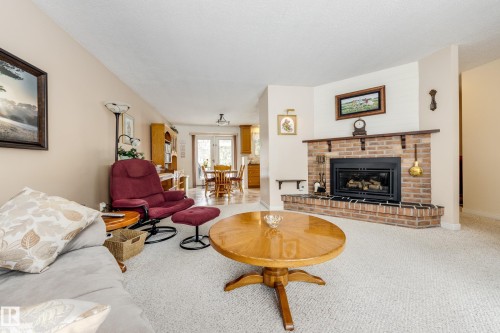 51 Glenmore Crescent, St. Albert, AB - Indoor Photo Showing Living Room With Fireplace