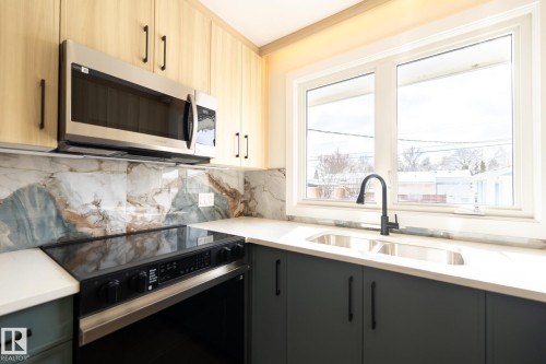 16131 109A Avenue, Edmonton, AB - Indoor Photo Showing Kitchen With Double Sink