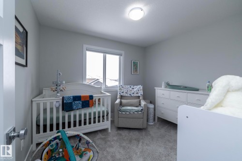 This room features a window providing natural light, light gray walls, and a light-colored ceiling with a flush-mount light fixture - 20650 94A Avenue, Edmonton, AB - Indoor Photo Showing Bedroom