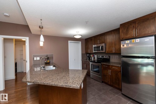 707 10055 118 Street, Edmonton, AB - Indoor Photo Showing Kitchen With Stainless Steel Kitchen
