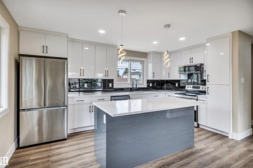 12904 95A Street, Edmonton, AB - Indoor Photo Showing Kitchen With Upgraded Kitchen