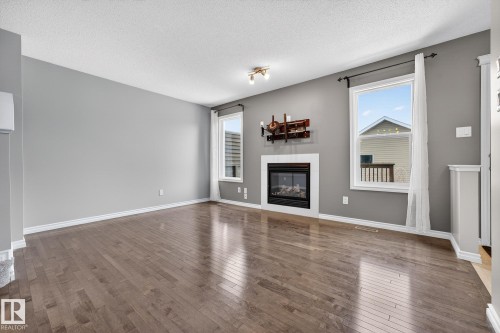 21406 94A Avenue, Edmonton, AB - Indoor Photo Showing Living Room With Fireplace