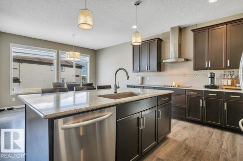 1844 56 Street, Edmonton, AB - Indoor Photo Showing Kitchen With Double Sink With Upgraded Kitchen