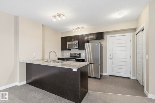 511 1230 Windermere Way, Edmonton, AB - Indoor Photo Showing Kitchen With Double Sink With Upgraded Kitchen