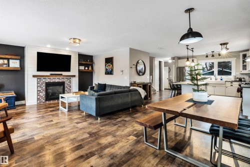 10430 148 Street, Edmonton, AB - Indoor Photo Showing Living Room With Fireplace