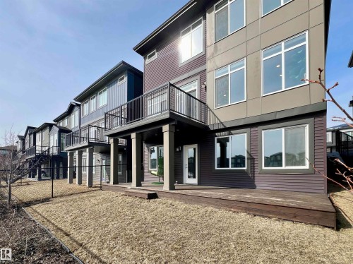 The property features a private deck and a balcony, offering outdoor living spaces - 6055 King Landing Landing, Edmonton, AB - Outdoor