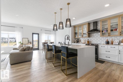 19147 22 Avenue, Edmonton, AB - Indoor Photo Showing Kitchen With Upgraded Kitchen