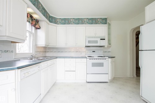 9539 88 Avenue, Edmonton, AB - Indoor Photo Showing Kitchen With Double Sink
