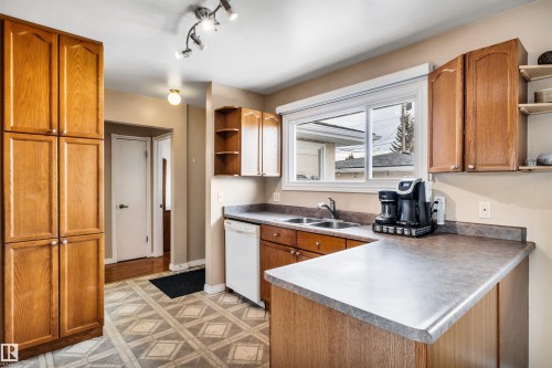 13012 79 Street, Edmonton, AB - Indoor Photo Showing Kitchen With Double Sink