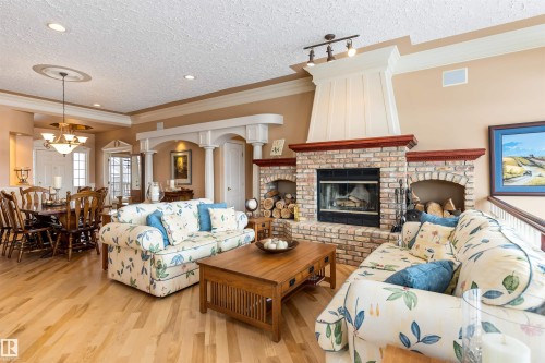 4 Placer Close, St. Albert, AB - Indoor Photo Showing Living Room With Fireplace