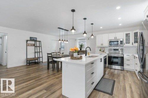 12 Abel Place, St. Albert, AB - Indoor Photo Showing Kitchen With Stainless Steel Kitchen With Upgraded Kitchen