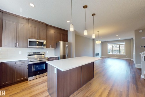 3704 2 Street, Edmonton, AB - Indoor Photo Showing Kitchen With Stainless Steel Kitchen With Upgraded Kitchen