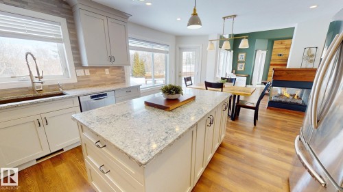 458 Riverpark Drive, Fort Saskatchewan, AB - Indoor Photo Showing Kitchen With Upgraded Kitchen
