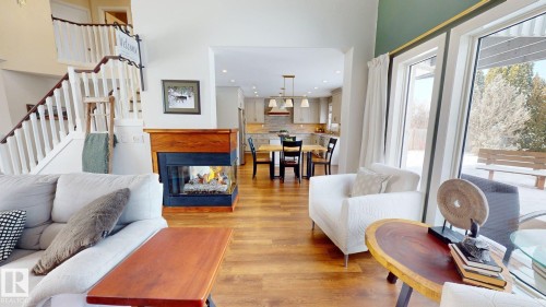 458 Riverpark Drive, Fort Saskatchewan, AB - Indoor Photo Showing Living Room With Fireplace