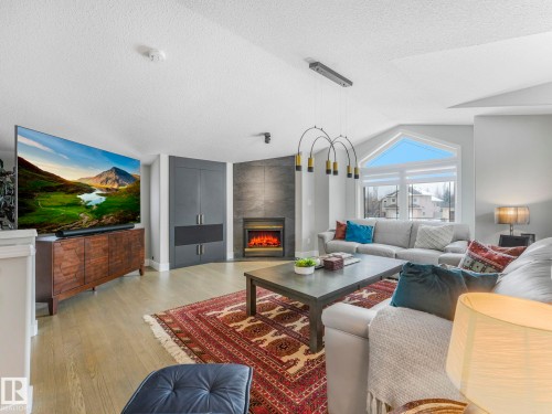 14 Eldon Court, St. Albert, AB - Indoor Photo Showing Living Room With Fireplace