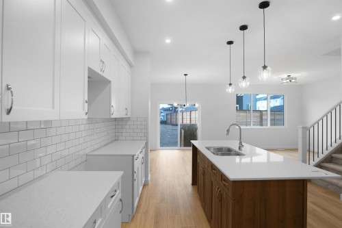 13132 214 Street, Edmonton, AB - Indoor Photo Showing Kitchen With Double Sink With Upgraded Kitchen