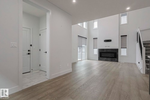 7446 Colonel Mewburn Road, Edmonton, AB - Indoor With Fireplace