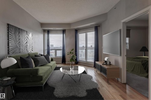 906 9819 104 Street, Edmonton, AB - Indoor Photo Showing Living Room
