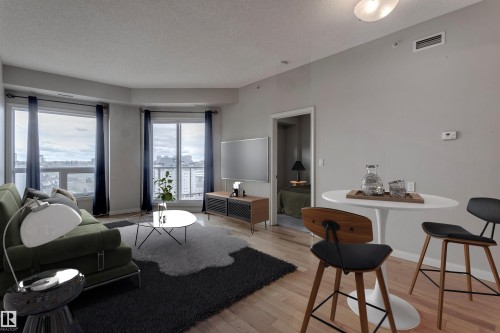 906 9819 104 Street, Edmonton, AB - Indoor Photo Showing Living Room