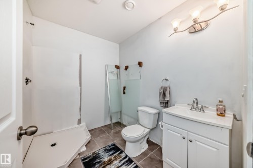 Lower level 3 pc. bathroom. - 1723 Hammond Crescent Nw, Edmonton, AB - Indoor Photo Showing Bathroom