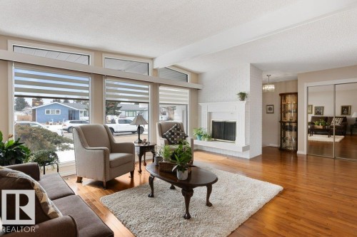9512 147 Avenue, Edmonton, AB - Indoor Photo Showing Living Room With Fireplace