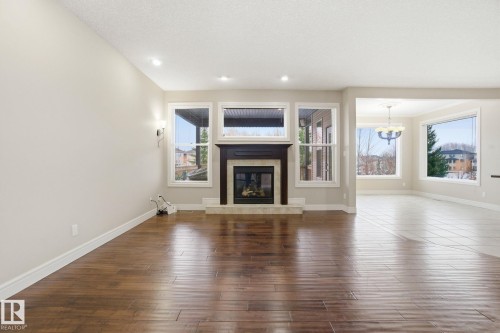 549 Hudson Road, Edmonton, AB - Indoor Photo Showing Living Room With Fireplace
