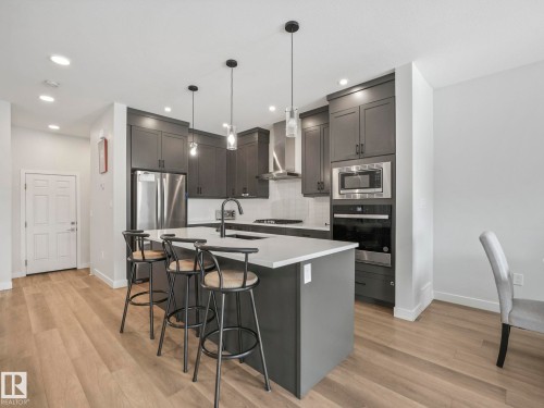 1143 Plum Lane, Edmonton, AB - Indoor Photo Showing Kitchen With Stainless Steel Kitchen With Upgraded Kitchen