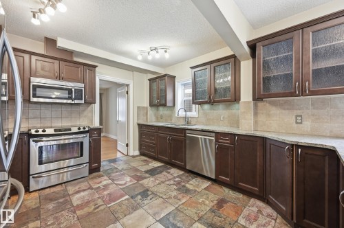 11019 126 Street, Edmonton, AB - Indoor Photo Showing Kitchen With Double Sink
