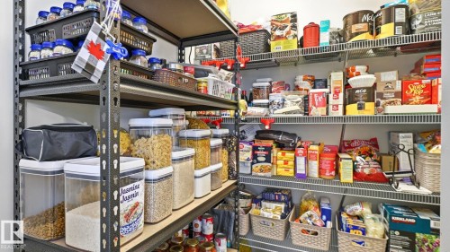 The property features a dedicated pantry space with extensive shelving - 131 North Ridge Drive, St. Albert, AB - Indoor With Storage
