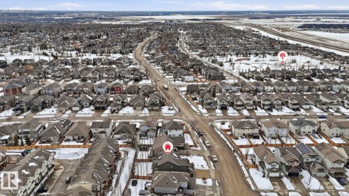 Aerial view of the property and surrounding residential area - 131 North Ridge Drive, St. Albert, AB - Outdoor With View