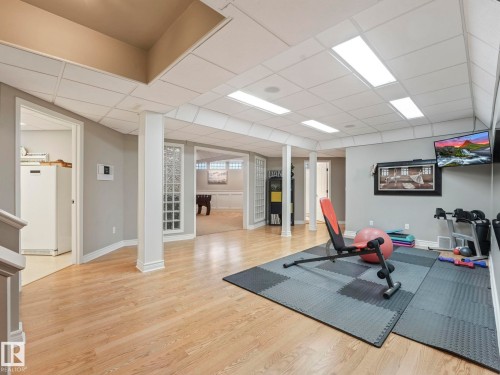 110 Weaver Drive, Edmonton, AB - Indoor Photo Showing Gym Room