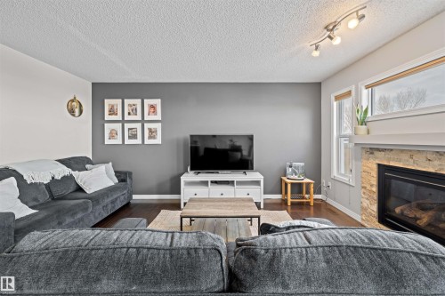 17072 81 Street, Edmonton, AB - Indoor Photo Showing Living Room With Fireplace