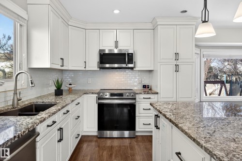 10524 31 Avenue, Edmonton, AB - Indoor Photo Showing Kitchen With Double Sink With Upgraded Kitchen