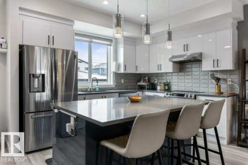 11029 150 Street, Edmonton, AB - Indoor Photo Showing Kitchen With Upgraded Kitchen