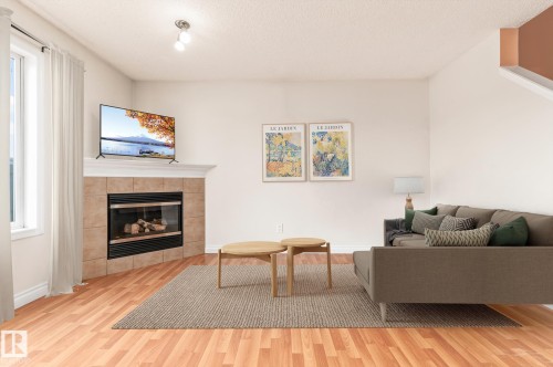 41 2021 Grantham Court, Edmonton, AB - Indoor Photo Showing Living Room With Fireplace