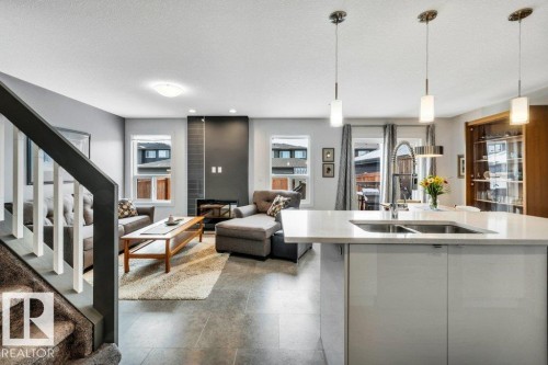 6485 King Wynd, Edmonton, AB - Indoor Photo Showing Kitchen With Double Sink