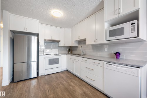 107 Warwick Road, Edmonton, AB - Indoor Photo Showing Kitchen With Double Sink